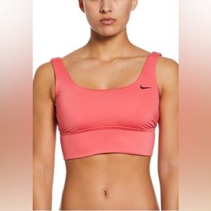 73. NWT Nike Essential Scoop Neck Midkini Swim Top Coral